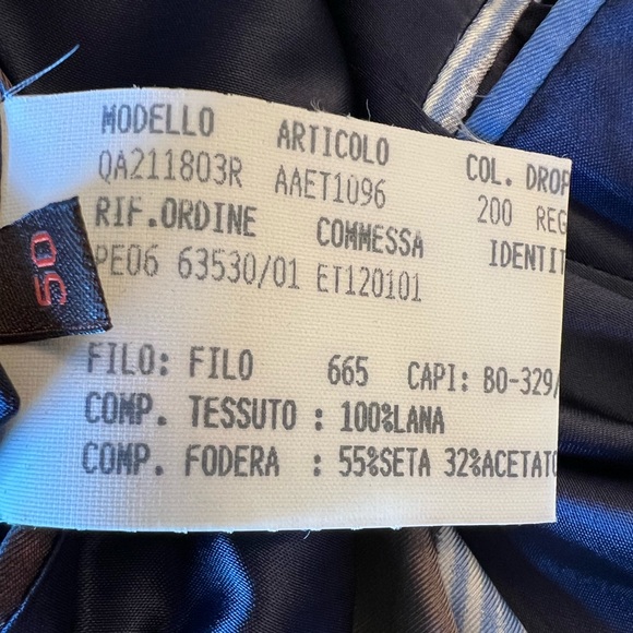 ETRO Man Blazer Jacket Size 50 Long Sleeves 100% Wool Lining is Silk-Acetate - Picture 7 of 15